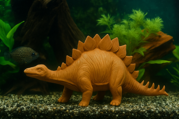 Dekofigur Stegosaurus – Aquarium-Dekoration & Laichhöhle – ca. 32 x 8 x 18 cm