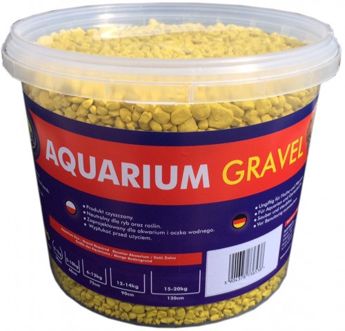 Farbkies Gelb 5kg Eimer Aquarienbodengrund