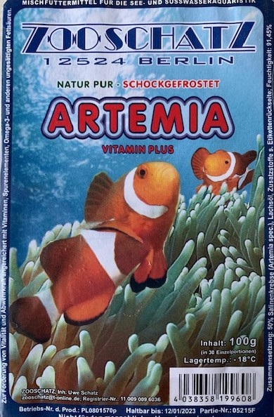 Frostfutter Artemia