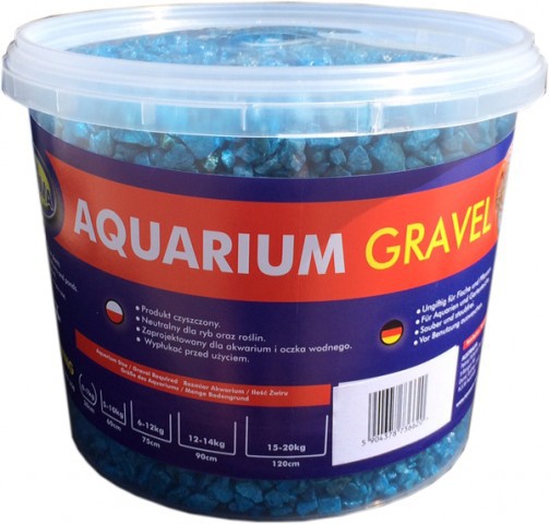 Farbkies Fluo Blau 5kg Eimer Aquarienbodengrund