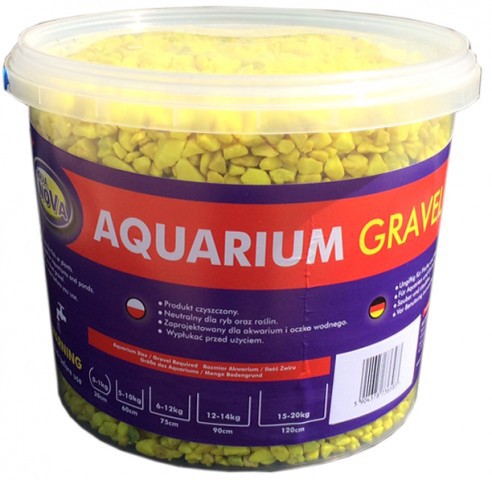 Farbkies Fluo Gelb 5kg Eimer Aquarienbodengrund