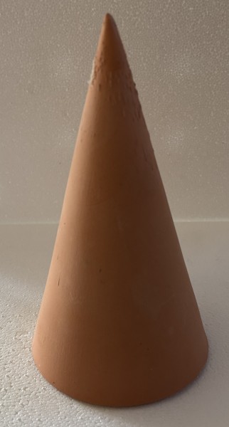 Laichkegel aus Ton rot klein